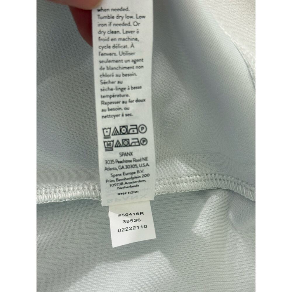 SPANX AirEssentials Sleeveless Mock Neck Dress White Cloud Size M NWT 50416R - Picture 12 of 12